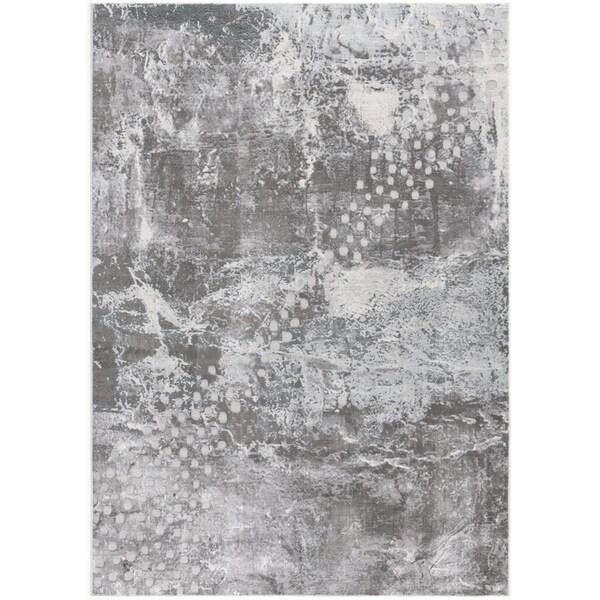 Palacedesigns 7 x 10 ft. Distressed Abstract Area Rug, Blue PA2456801 - main